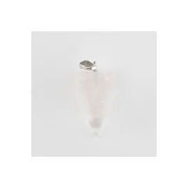 Pembe Kuvars Pandül Doğaltaş Kolye Ucu-Açık Pembe