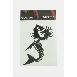 Deniz Kızı Tattoo Dövme Sticker-Beyaz