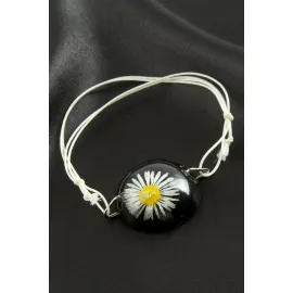 Papatya Epoksi Bileklik-Siyah