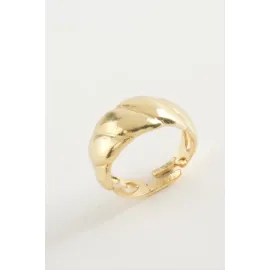 Burgulu Metal Yüzük-Gümüş Rengi