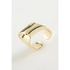 Kurdale Şekilli Metal Yüzük-Sarı