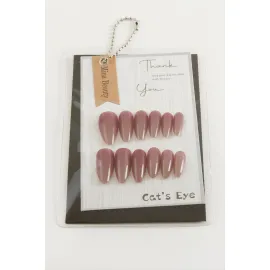 Mina Beauty Kedi Gözü Takma Tırnak-Mor