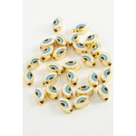 Göz Mineli Bileklik Ve Kolye Ucu Aparatı 1 Adet-Mavi