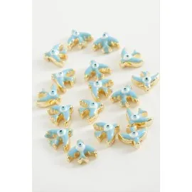 Anka Kuşu Mineli Bileklik Ve Kolye Ucu Aparatı 1 Adet-Mavi