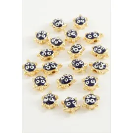 Kaplumbağa Mineli Bileklik Ve Kolye Ucu Aparatı 1 Adet-Mavi