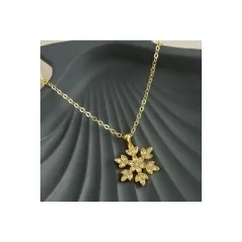 Kartanesi Zirkon Taşlı Trend Kolye-Sarı