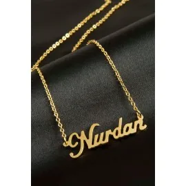 Nurdan Isimli Kolye -Sarı