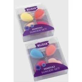 4 Adet Yumurta Minik Makyaj Süngeri-Renkli