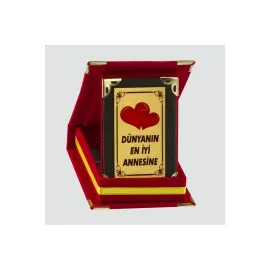 Dünyanın En İyi Annesine Plaketi-Kırmızı