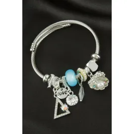 İstiridye Panora Bileklik-Gümüş Rengi