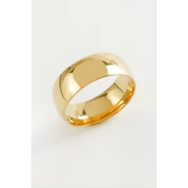 Alyans Lüks Çelik Yüzük 8 mm-7