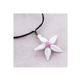 Papatya Cam Kolye-Renkli