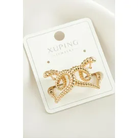 Xuping Kalp Lüks Çelik Küpe-Gümüş Rengi