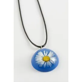 Papatya Epoksi Kolye-Sarı