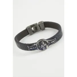 Asker Kaliteli Suni Deri Bileklik-Lacivert