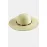 Ahşap Boncuklu Hasır Şapka-Krem