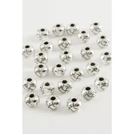 Çizgili Tesbih Ara Aparatı 50 Gram-Gümüş Rengi