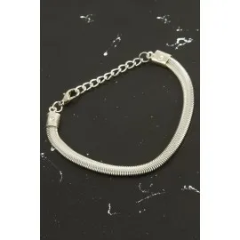 İtalyan Zincir Bileklik-Gümüş Rengi