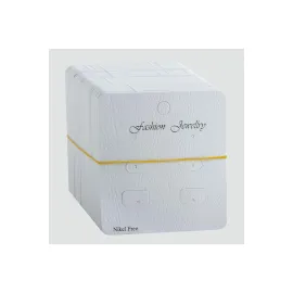 6 Delikli Lüx Küpe Kartı-Beyaz