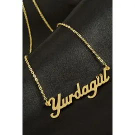 Yurdagül Isimli Kolye -Sarı