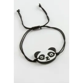 Panda İp Bileklik-Siyah