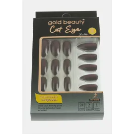 Gold 24lü Kedi Gözü Takma Tırnak-Mor