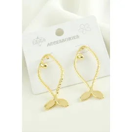 Balık Trend Metal Küpe-Gümüş Rengi