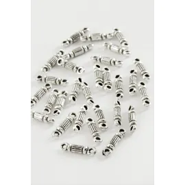 Çizgili Tesbih Ara Aparatı 50 Gram-Gümüş Rengi