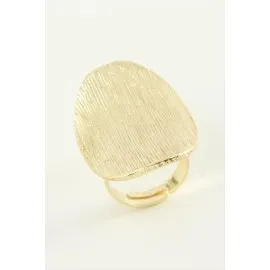 Oval Metal Yüzük-Gümüş Rengi