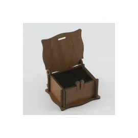 Seni Seviyorum Figürlü Ahşap Yüzük Kutusu-Kahverengi