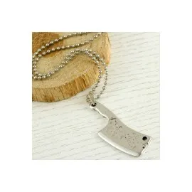 Satır Metal Kolye-Gümüş Rengi