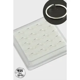 Halka Gümüş Hızma 20 Adet-Gümüş Rengi