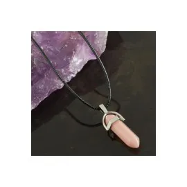 Kuvars Point Kolye-Pembe