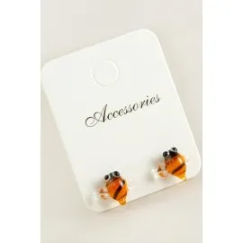 Arı Cam Küpe-Sarı