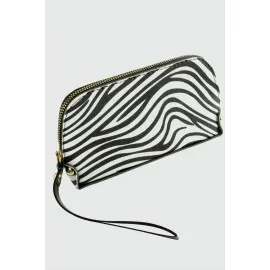 Zepra Dikdörtgen Deri Cüzdan-Beyaz