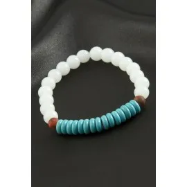 Firuze Ceyt Doğaltaş Bileklik-Beyaz