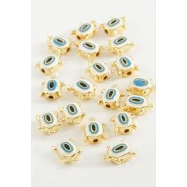 Kaplumbağa Mineli Bileklik Ve Kolye Ucu Aparatı 1 Adet-Turkuaz