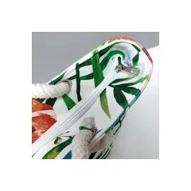 Kaplumbağa Desenli Plaj Çantası-Mavi