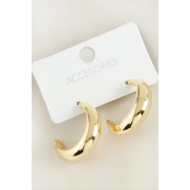 Hilal Yeni Sezon Metal Küpe-Sarı