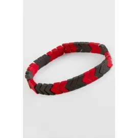 Taraftar Çavuş Hematit Doğaltaş Bileklik-Antrasit