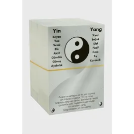 2li Yin Yang Bileklik Kartı-Beyaz