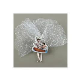 Kız Kulesi Figürlü Dolap Süsü-Beyaz