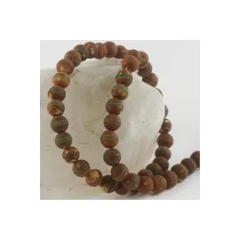 Tibet Akik Taşı Mat 8 Mm-Yeşil-1