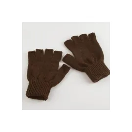 Kesik Uçlu Eldiven-Kahverengi