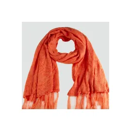 Örgülü İplik Kışlık Şal-Turuncu