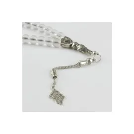 Mercan-Buzlu Kuvars Doğaltaş Tesbih 8 Mm-Kırmızı