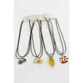 Karışık Arkadaşlık Kolyeleri Çift Kolye-Renkli