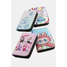 Labubu Deri Cüzdan-Renkli