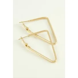 Üçgen Halka Küpe 5 Cm-Sarı