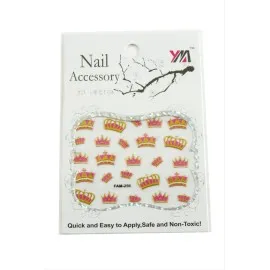 Taç Tırnak Aksesuarı Tattoo Sticker-Beyaz